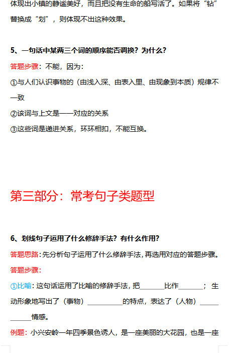 小升初阅读理解常考题型（精华版）